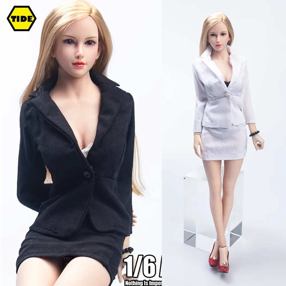 

TYM129 1/6 Scale OL Suit Jacket Skirt Underwear Professional Clothes High Heels Set Model Fit 12'' Female Soldier Action Figure