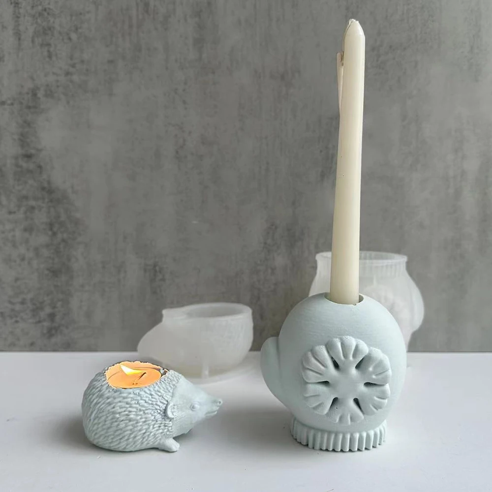 Silicone Mold Snowflake Epoxy Resin Candlestick Mold Concrete Hydroponics Candle Jar Flowerpot
