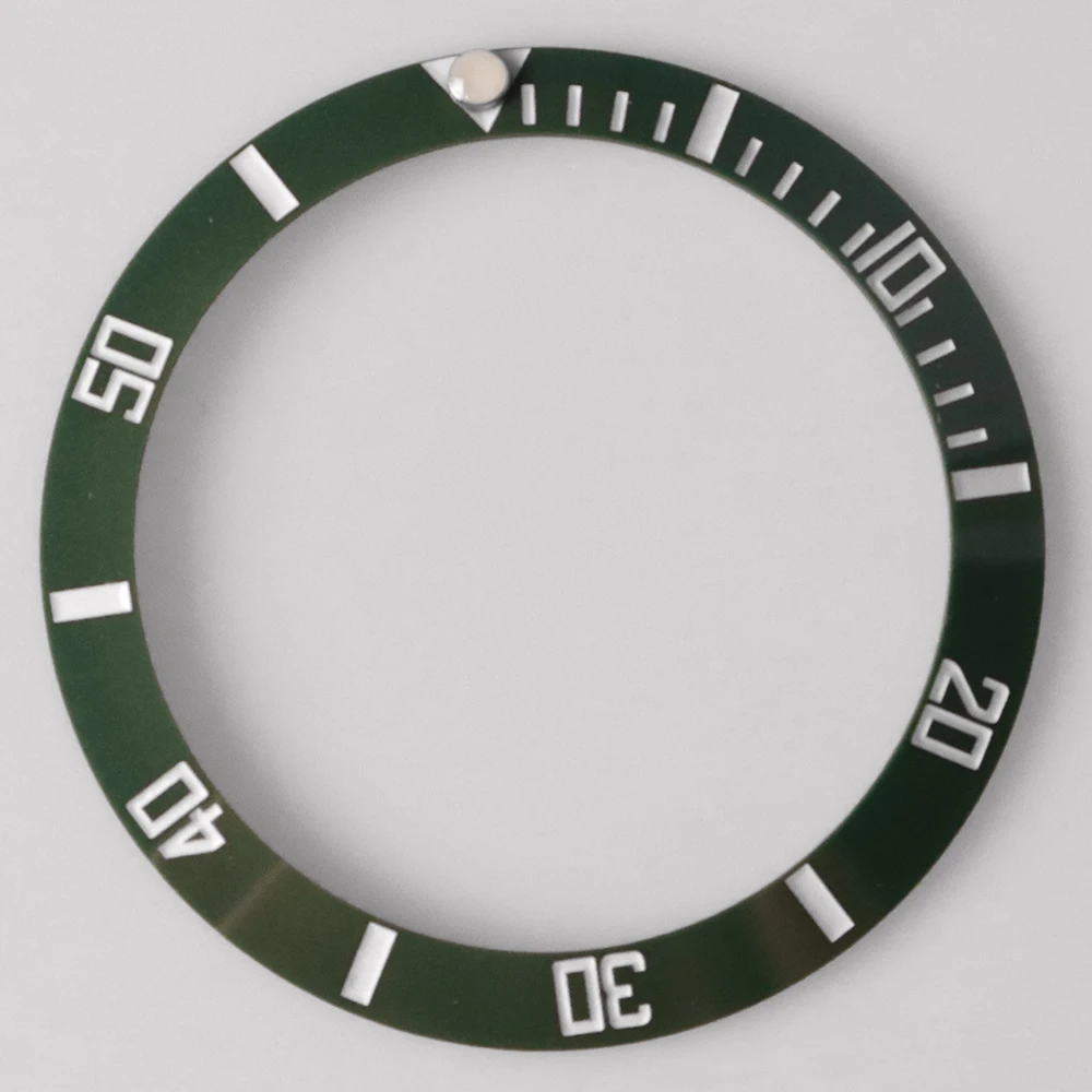 38mm Black Teal Ceramic Bezel Insert for 40mm Case BGW9 Blue Luminous Watch Accessories Bezel