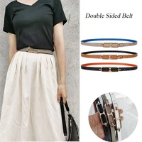 korean style luxury design fashion items trendy leather belt double sided fine belt belts