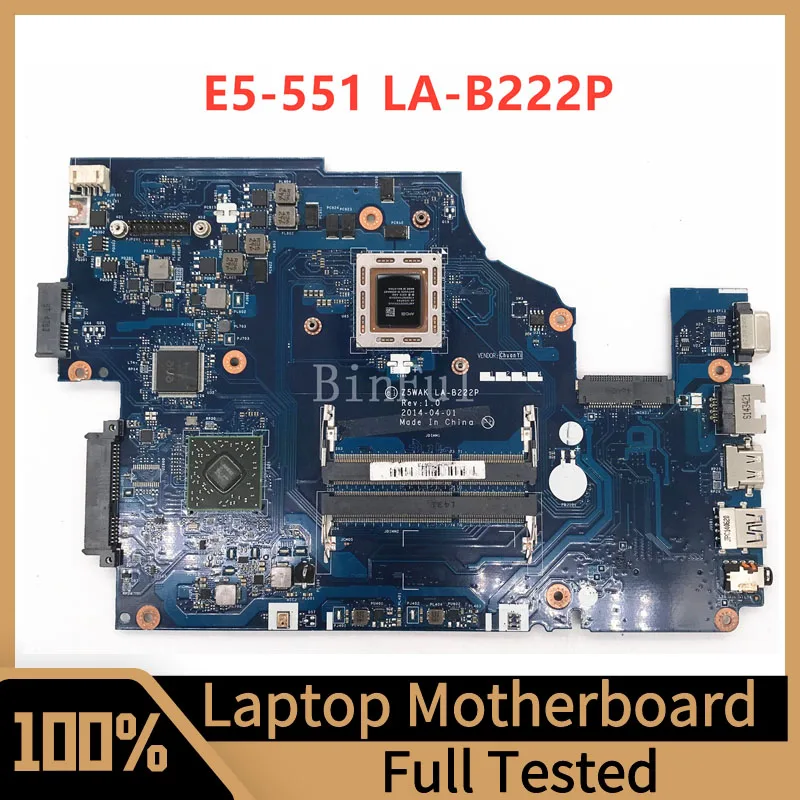 Материнская плата Z5WAK для ноутбука ACER Aspire LA-B222P, материнская плата NBMLD11001 с процессором A8-7100, 1,8 ГГц, 100% полностью протестирована