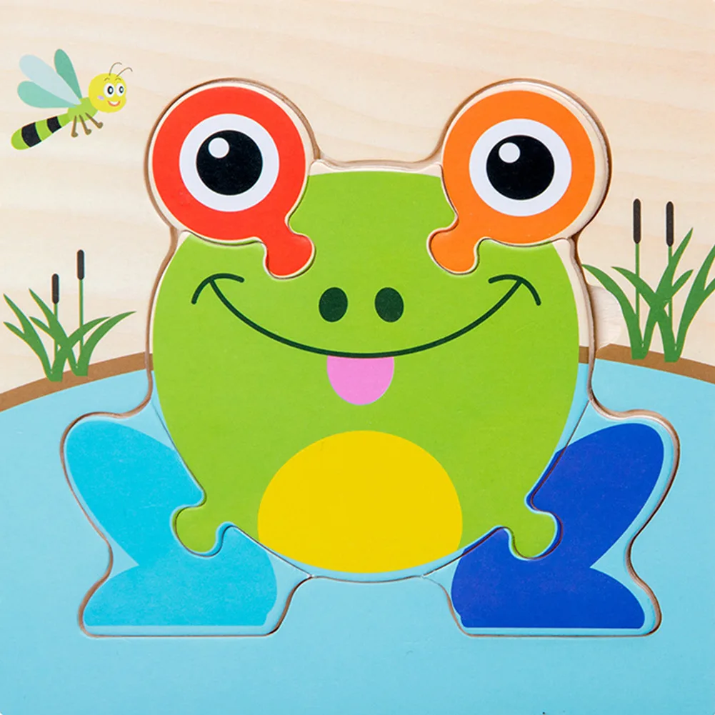 

Wooden Puzzles Cartoon Animals Early Learning Cognition Educational Jigsaw Puzzle Game For Kids Toys Baby Toys