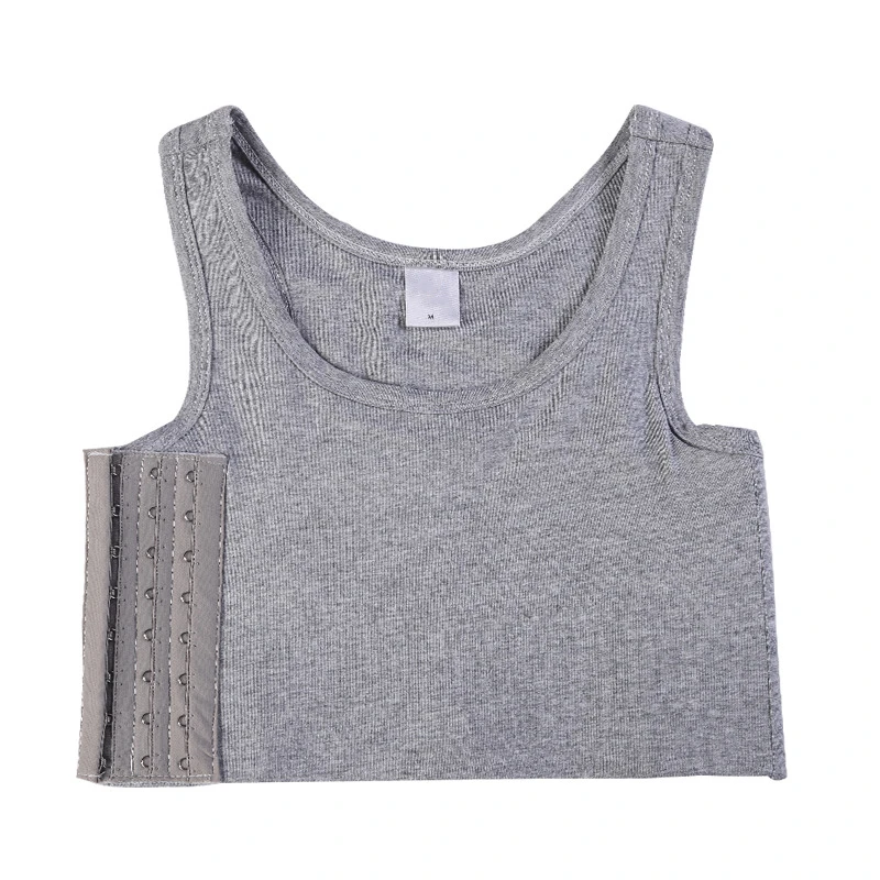 HaleyChan Women's Chest Binder Strong Elastic Band Half Length Corset Top for Tomboy Trans Lesbian FTM Crop Top Women Underwear