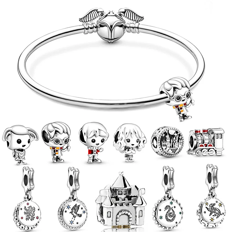 

Kawaii Alloy Bracelet Cute Harries Bracelet DIY Witch Hat Hermiones Potters Creative Match Gift Ornament Pendant Accessories