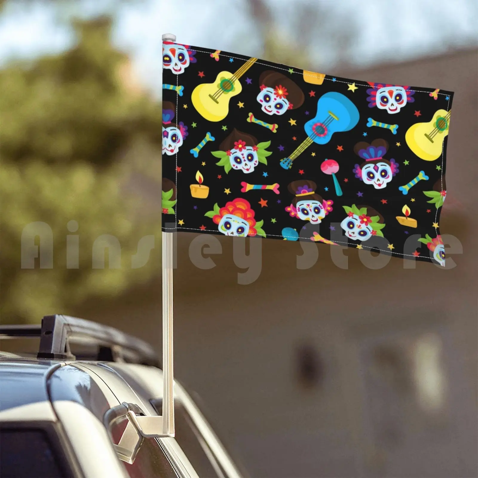 День мертвых сахарные черепа наружный Декор флаг автомобиль день испанский