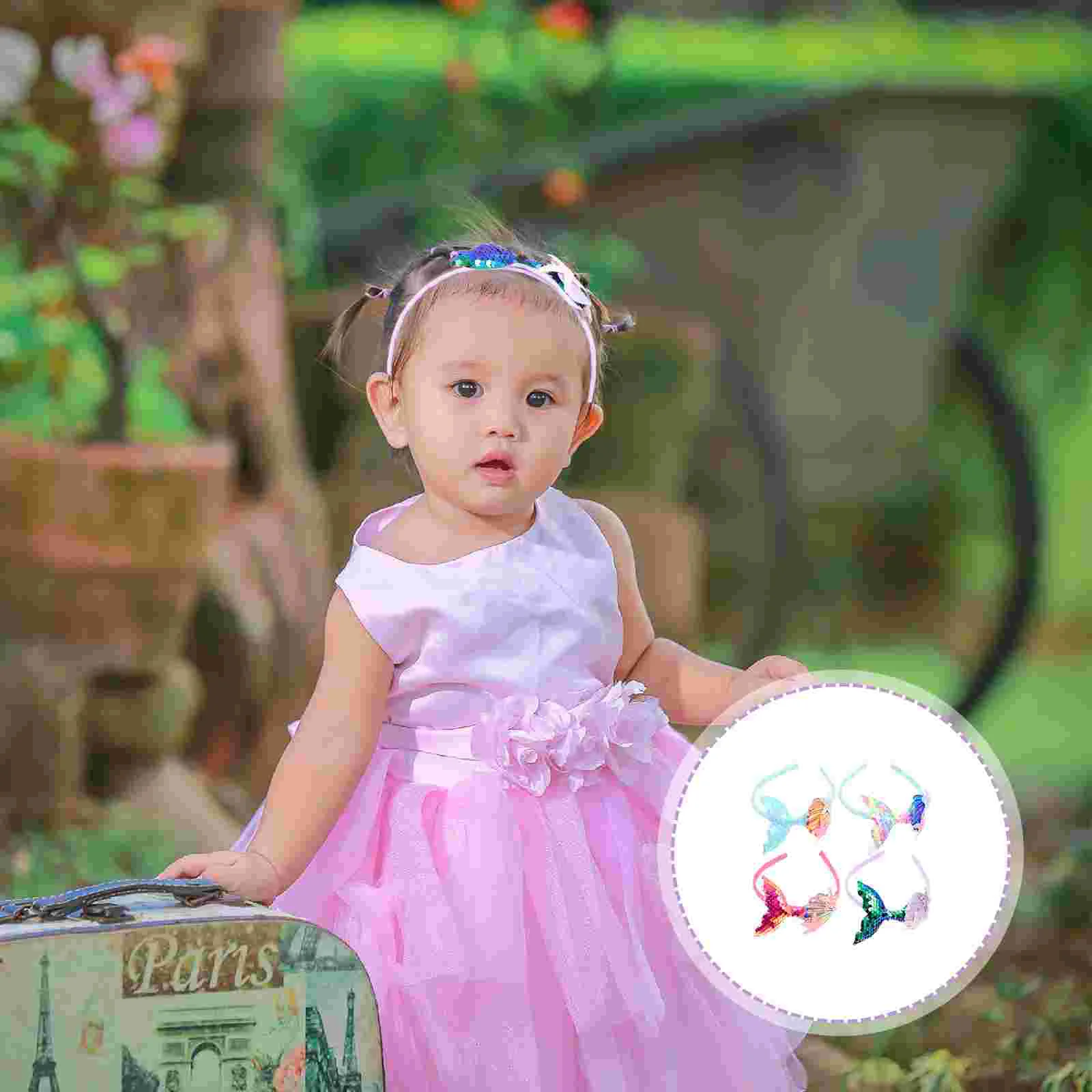 

Hair Accessories for Toddler Girls Mermaid Headband Kids Clips Lovely Headdress