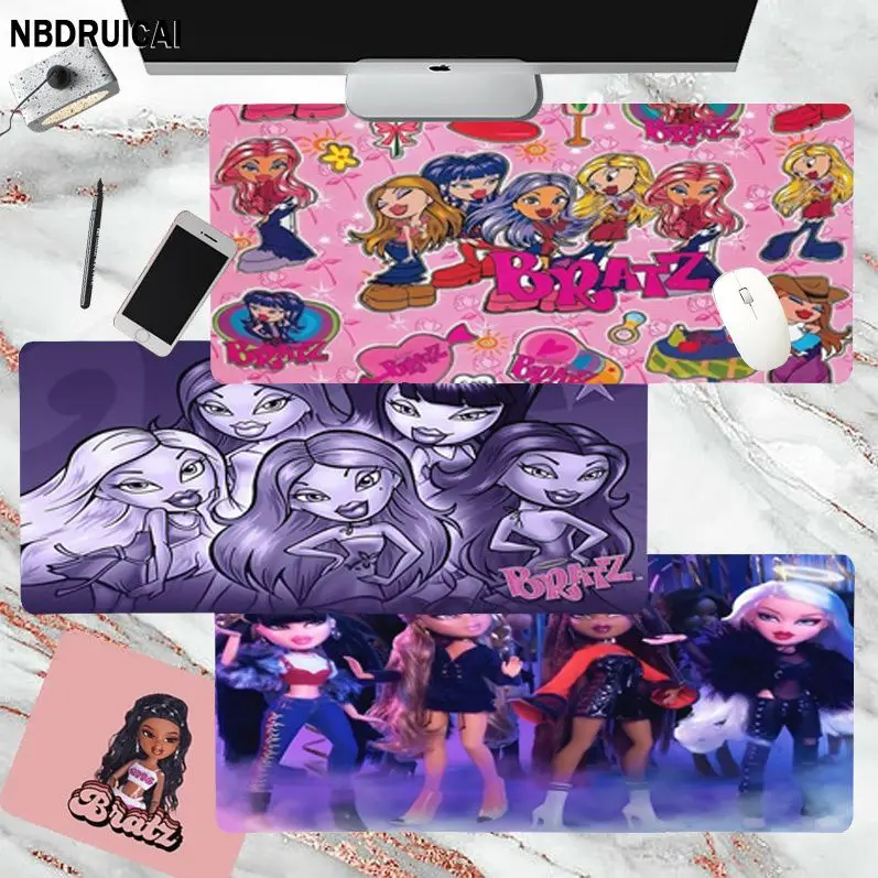

NBDRUICAI Lovely Doll Bratz Fashion Keyboards Mat Rubber Gaming Mousepad Desk Mat Size For Desktop PC Computer Laptop