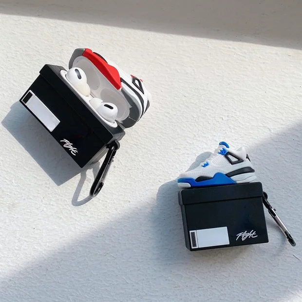 

Cute Sneakers Shoe Box Airpods Case For Apple Airpods 1/2 Cover Fashion Silicone Headphones Case Charing Capa For Airpods Pro