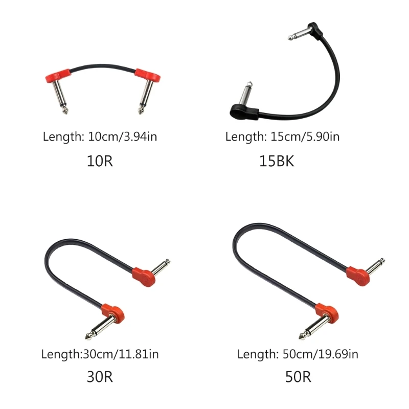 Низкий уровень шума качественные гитарные патчи кабельные вилки прямоугольные