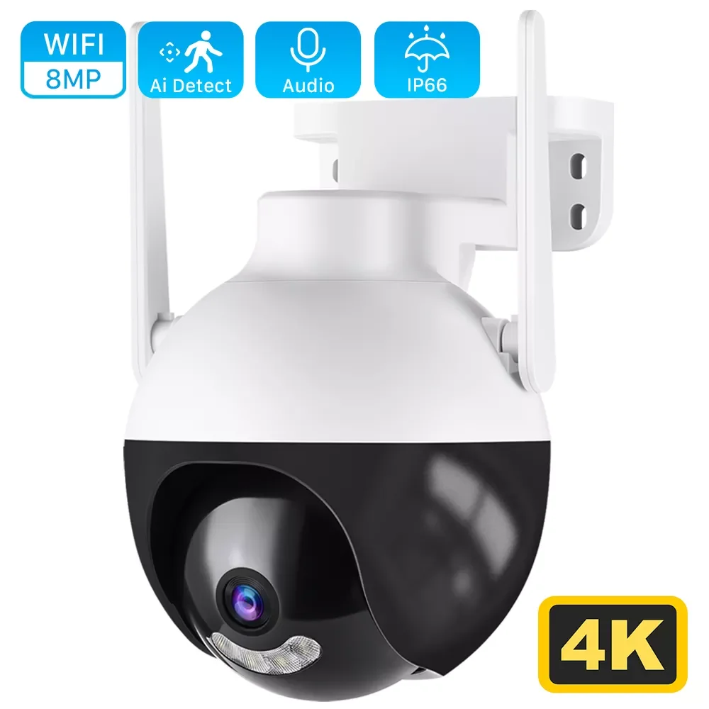 

Камера Наружного видеонаблюдения 4K, 8 Мп, Wi-Fi, PTZ
