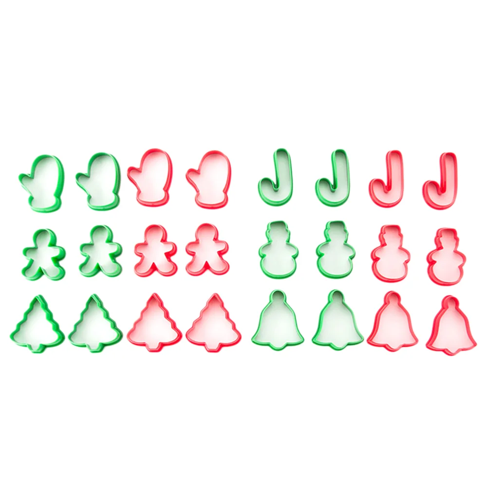 

24pcs Christmas Theme Cartoon Cookie Set Fruit Cake Molds Biscuit Tools for Xmas Party