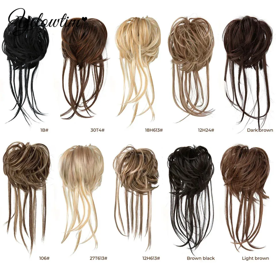 Синтетический высокотемпературный волосяной шиньон YELOWTIM девять цветов волос