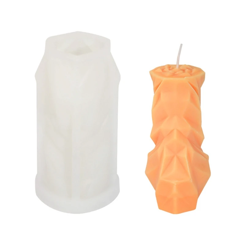 

Irregular Pillar Candle Mold Non-stick Easy to De-mold for DIY Candle Plaster