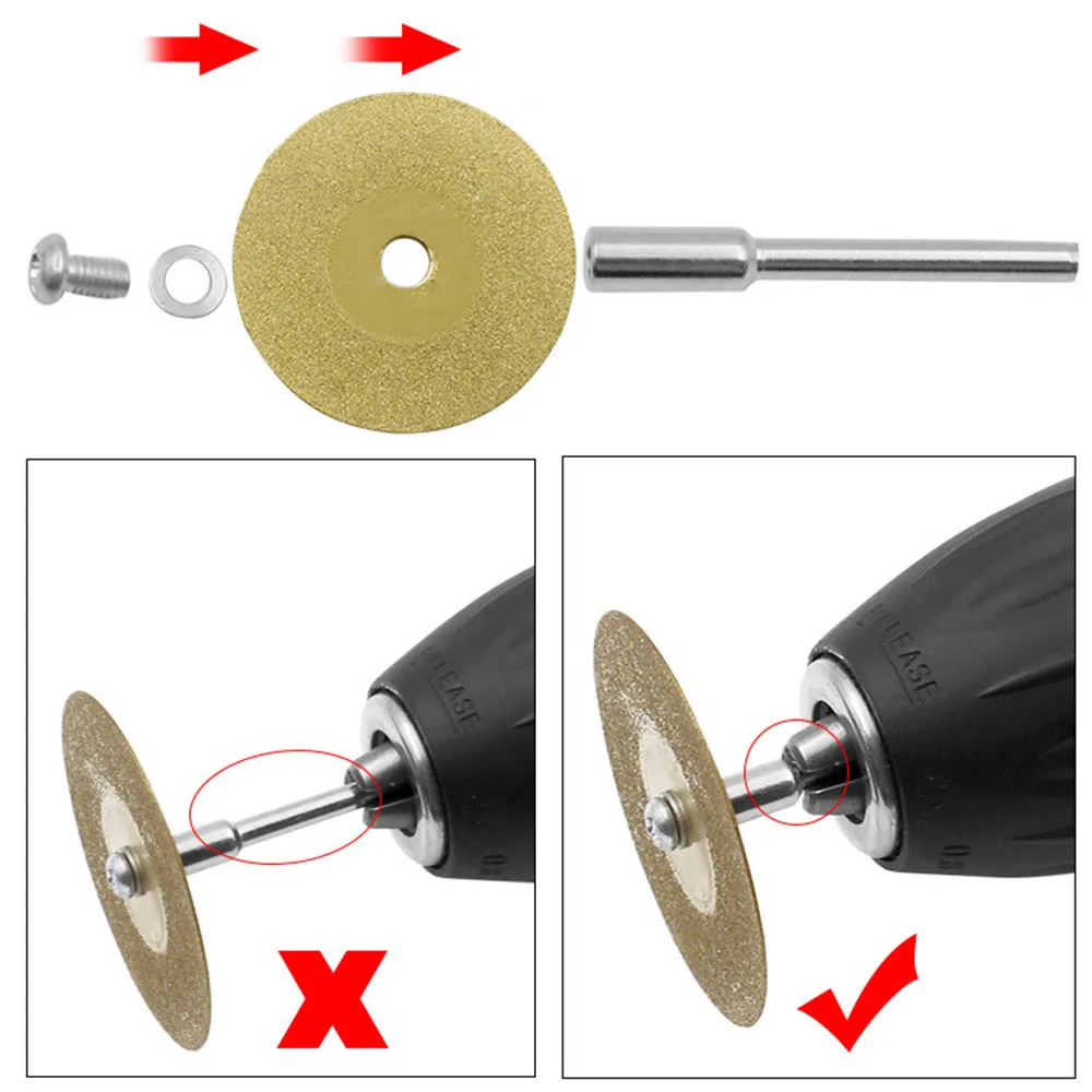 

10pcs Diamond Cutting Saw Disc Grinding Wheel 16/18/20/22mm + 2pcs Spindle Shaft Parkside Tools Multitool Tile Cutting Tools