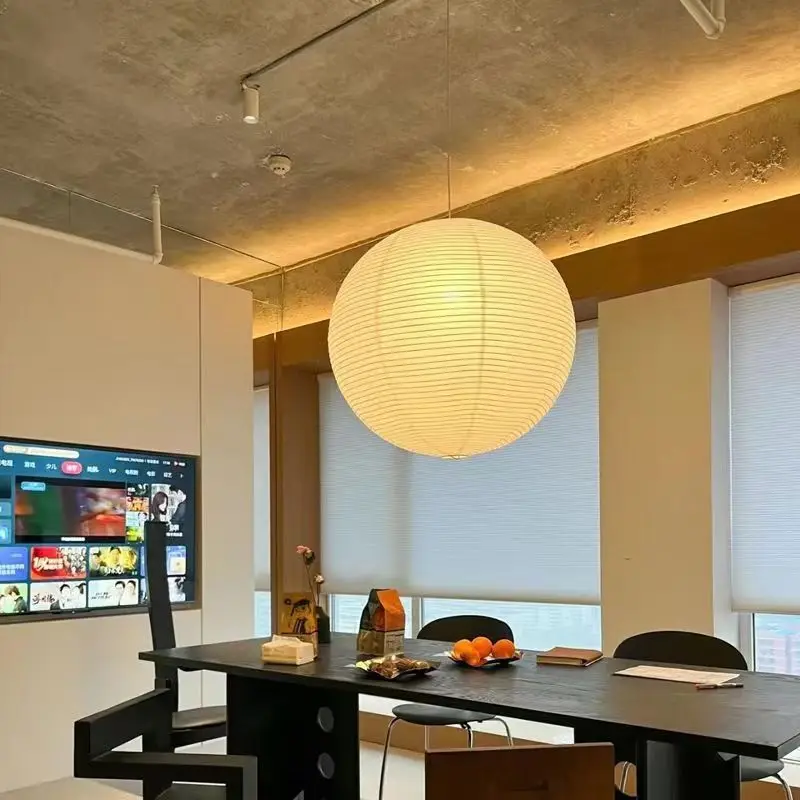 Круглые шариковые лампы в стиле ваби-Саби японская бумажная Ретро лампа для