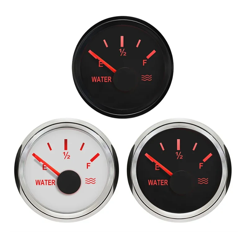 

Marine White Water Level Gauges Modified 52mm Truck Pointer Water Level Meters 0-190ohm Auto Devices Red Backlight 240-33ohm