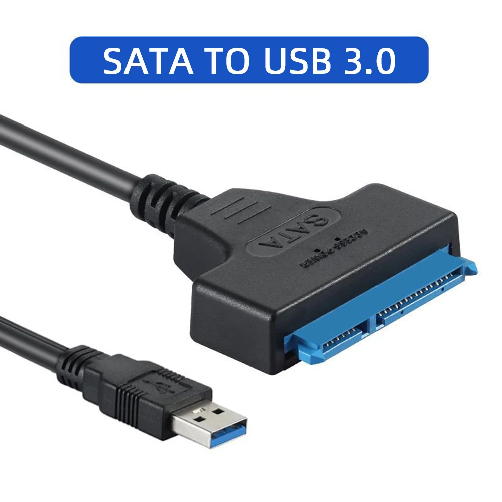 

Кабель-переходник с USB 3,0 на SATA 22pin для жестких дисков 3,0 дюйма
