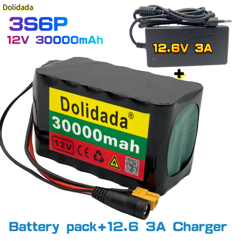 

3S6P 12V 30Ah 400W 40A BMS 18650 Rechargeable Lithium Battery Widely Used: Scooter Lighting Electric Scooter, Traffic Sign, Etc