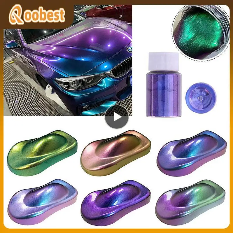 

Mica Chameleon Pigment Non Migratory Odorless Automotive Pigments Acid Resistant Non Toxic Car Supplies 10g Powder Coating