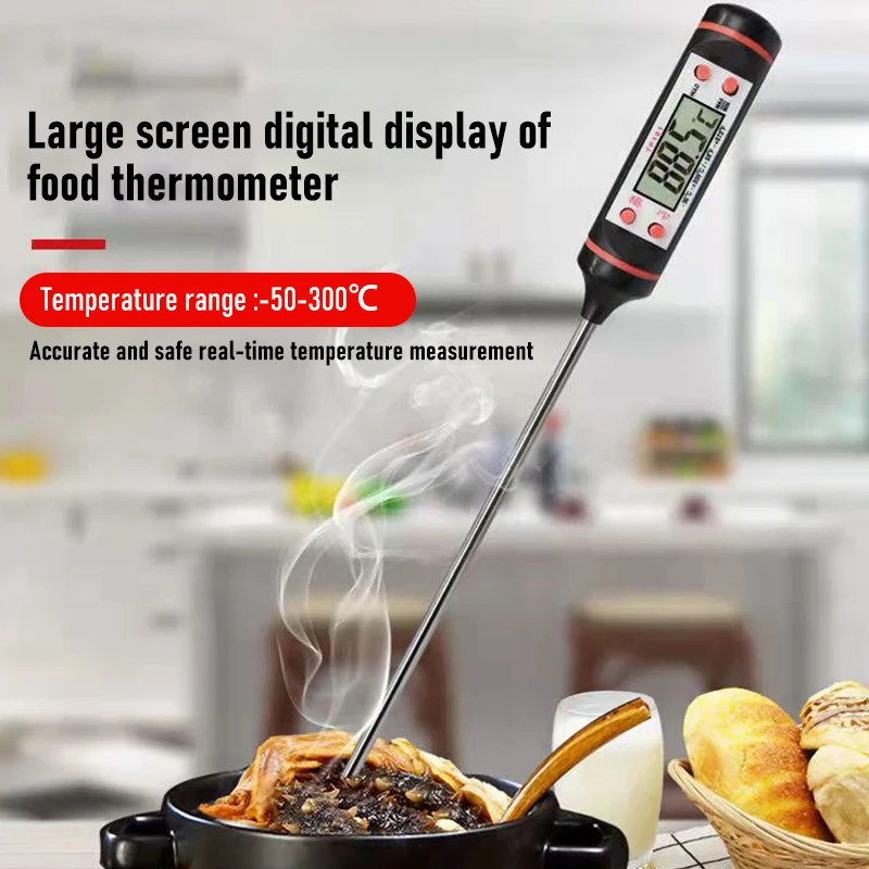 

Электронный термометр для барбекю, барбекю, приготовления выпечки, измерение температуры масла, молока и обжарки мяса, кухонные аксессуары