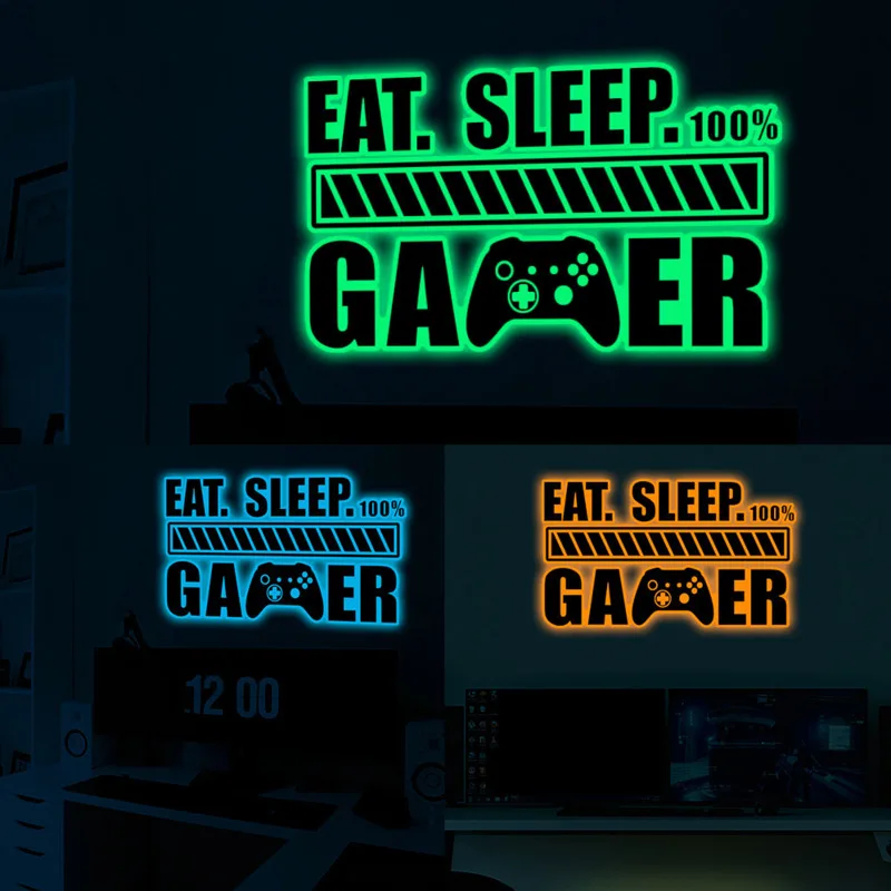

3types Creative Game Handle Game Luminous Paste Children's Room Internet Cafe Decoration Self-adhesive Fluorescent Wall Stickers