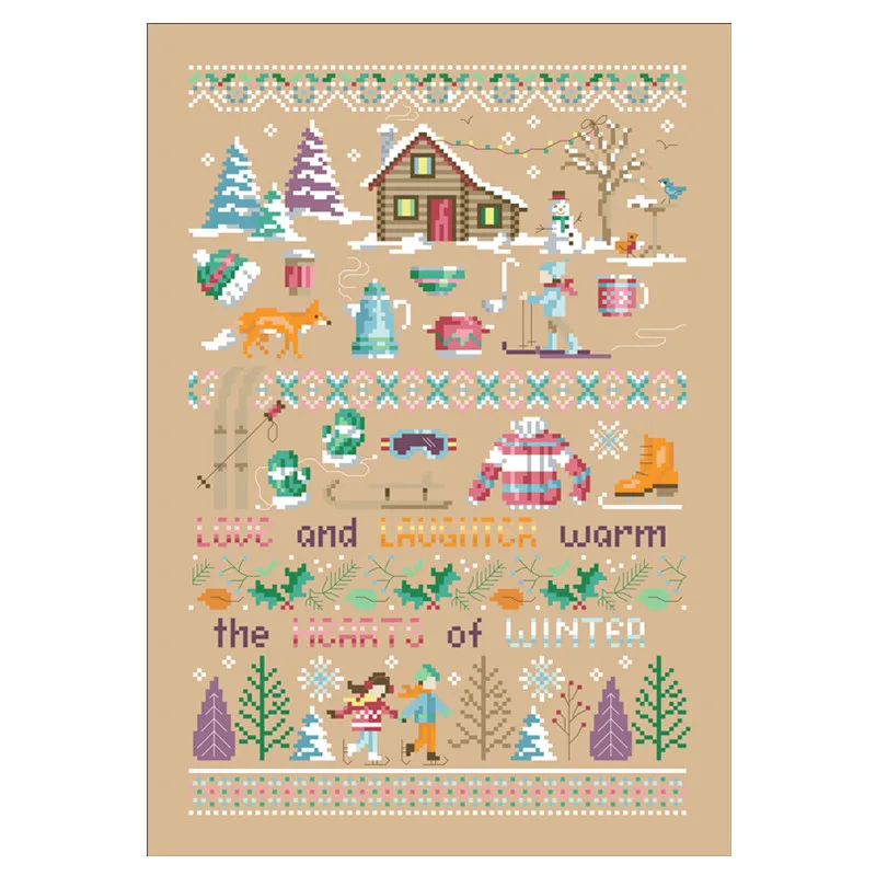 Четыре сезона-осенний пакет для вышивки крестом 18ct 14ct 11ct льняной лен холст