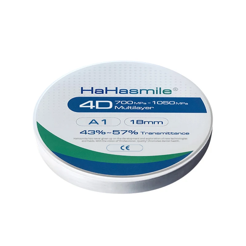 HaHasmile 4D многослойные циркониевые блоки A1 A2 A3 A3.5 Цвет 98 мм 6-слойная фрезерная