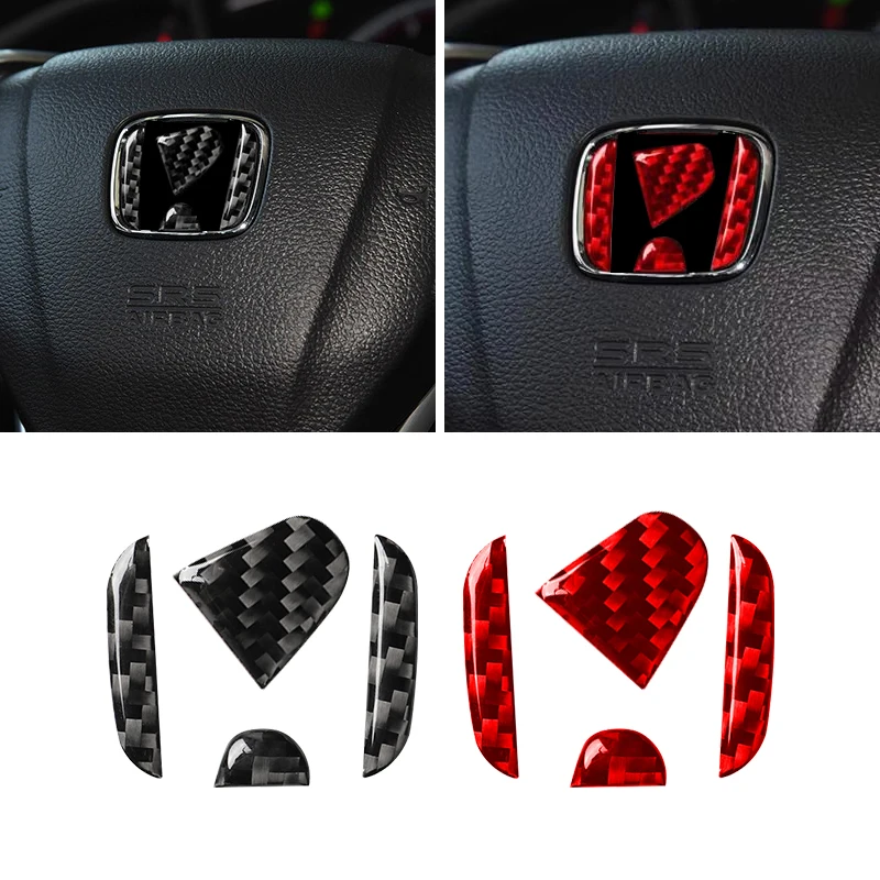 Автомобильная наклейка из углеродного волокна с логотипом на руль автомобиля