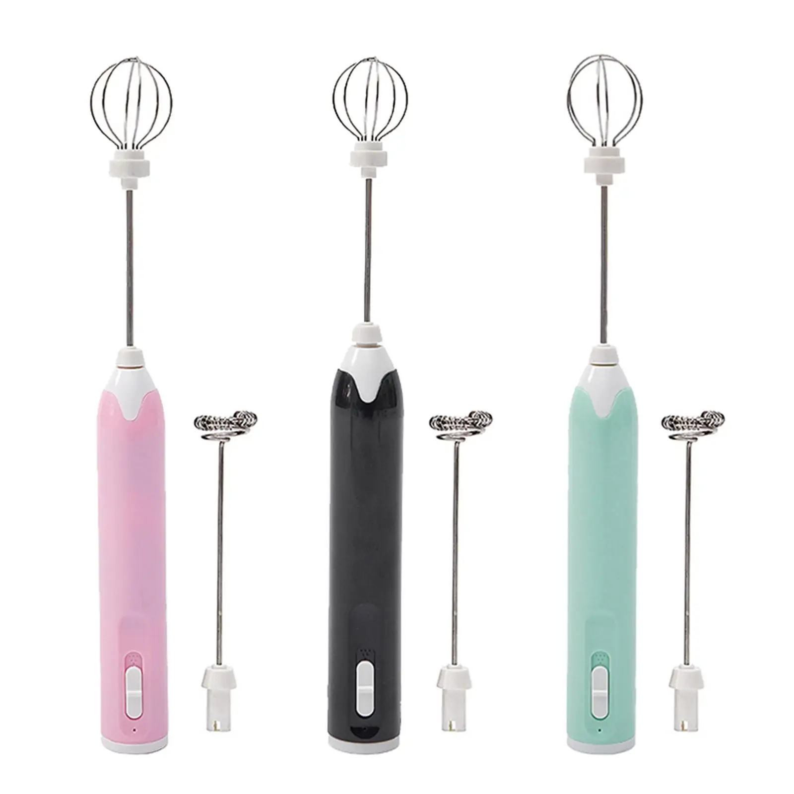 

Electric milk Frother Egg Beater Whisk Drink USB with 2 Mixing Heads for Cream Matcha Cappuccino Egg Latte