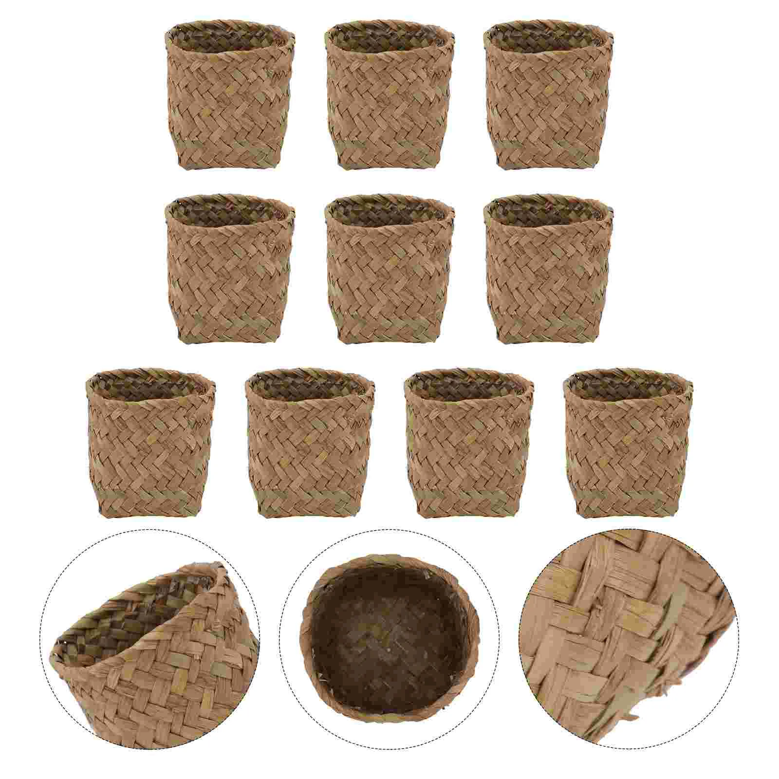 

Basket Mini Box Candy Baskets Wedding Woven Storage Boxes Case Gift Flower Rattan Holder Seagrass Party Wicker Chocolate