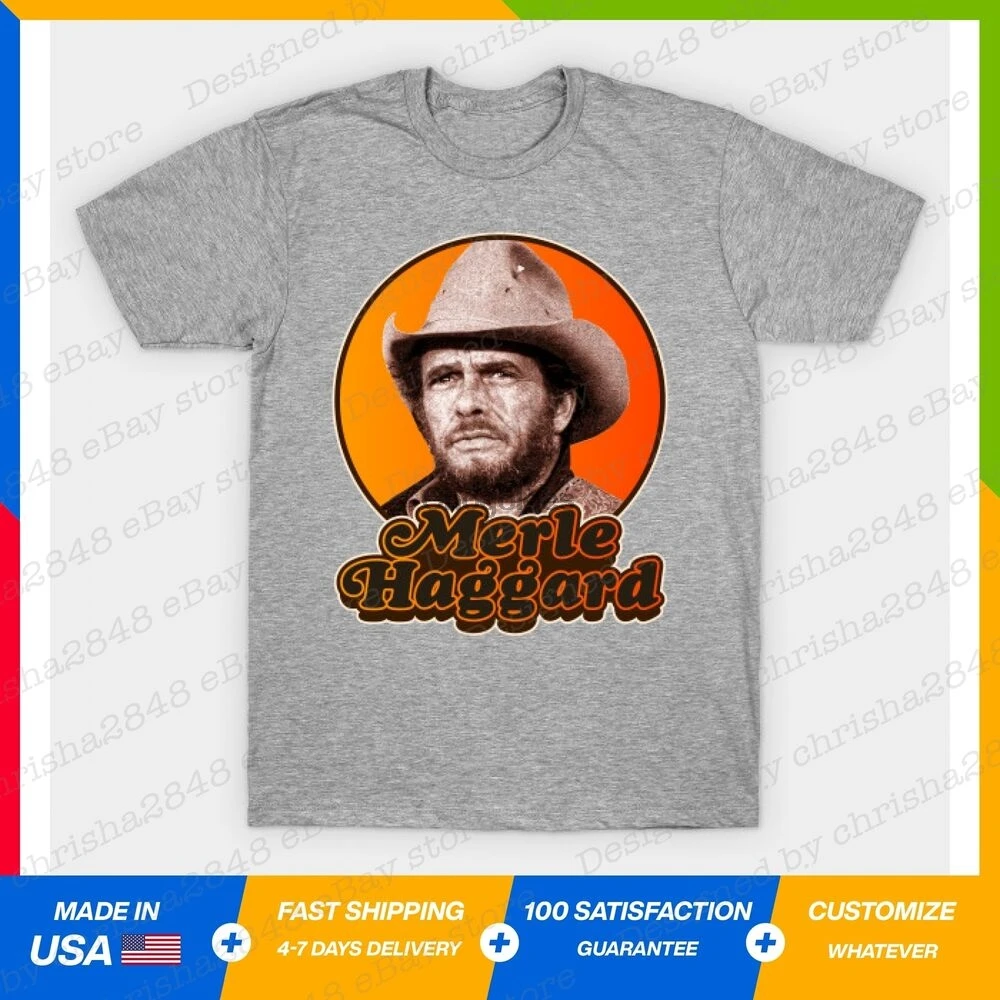 Ретро Merle Haggard Legend Country American Music S-5XL(1) |