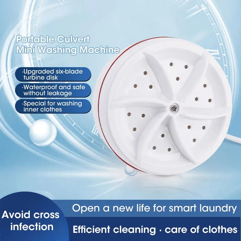 Portable Washing Machine for socks Turbo Washer Mini Washing Machines with USB Power Supply Suction Cups for Home Travel Trip