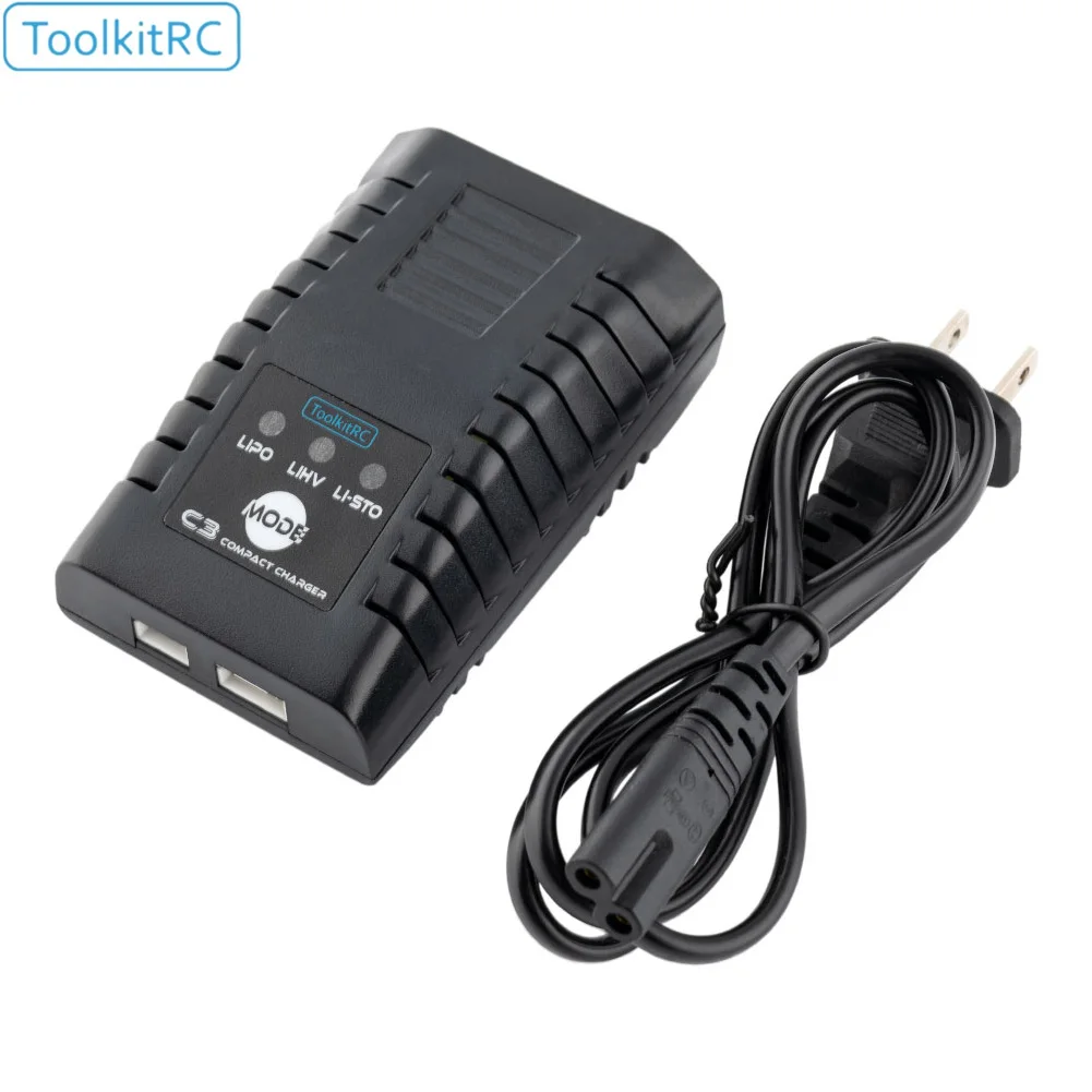 

ToolkitRC C3 2-3S Lipo LiHV, функциональность зарядки, удобный режим хранения одним касанием, компактное балансирующее Зарядное устройство переменного тока для модели RC
