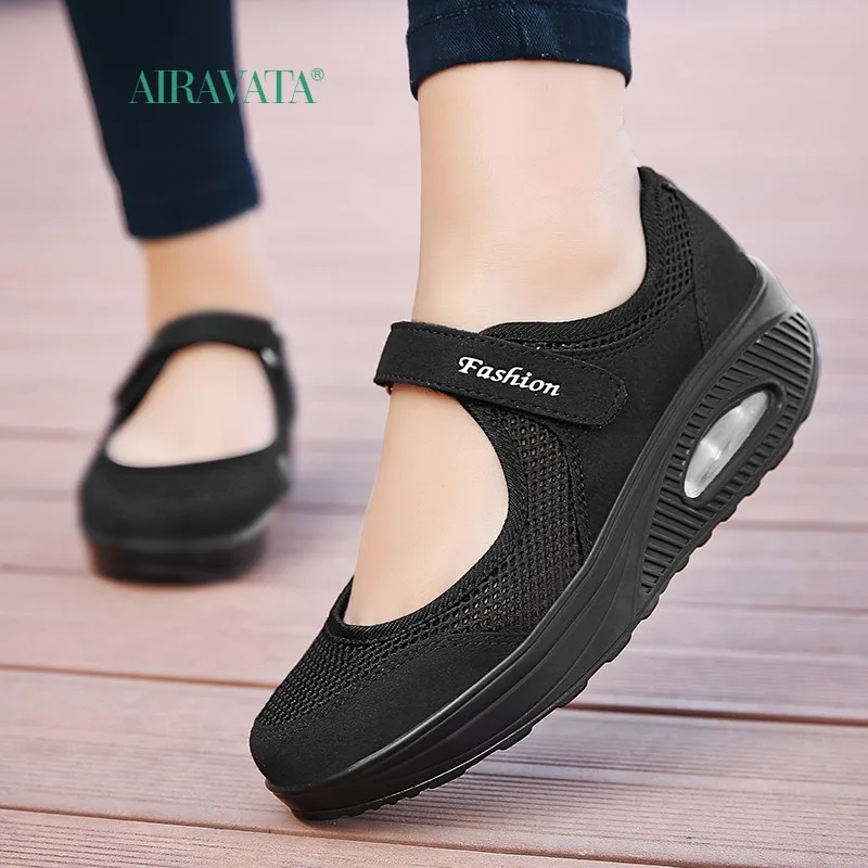 Women Air Cushion Sneakers Women's Walking Shoes Breathable Comfortable Female Boat Shoes Platfoms Increasing Height