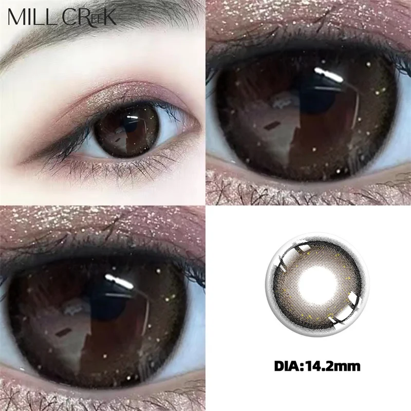 

Black Color Contact Lens Small Pupil Color Contact Lens Eye Annual 2pcs/a Pair of Prescription Myopia Natural Lenses Cosmetics