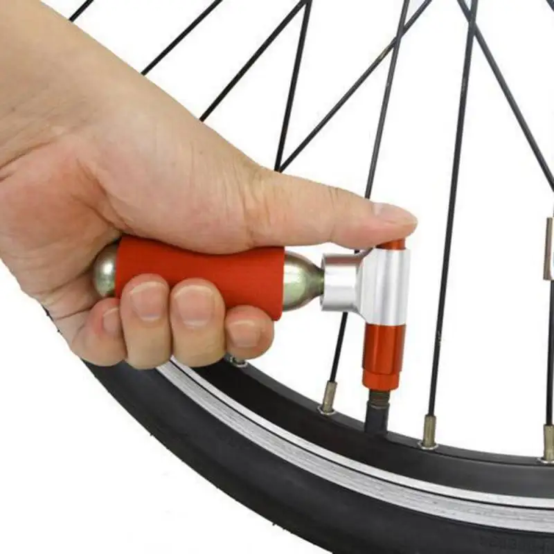 

Мини-насос CO2 для велосипеда, металлический легкий портативный баскетбольный велосипедный насос, Аксессуары для велосипеда на открытом воз...