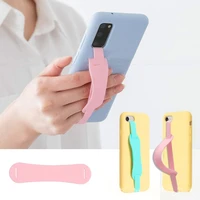 phone strap ropes grip loop wristband hand holder silicone stretching slim band for iphone samsung bracket 6 colors