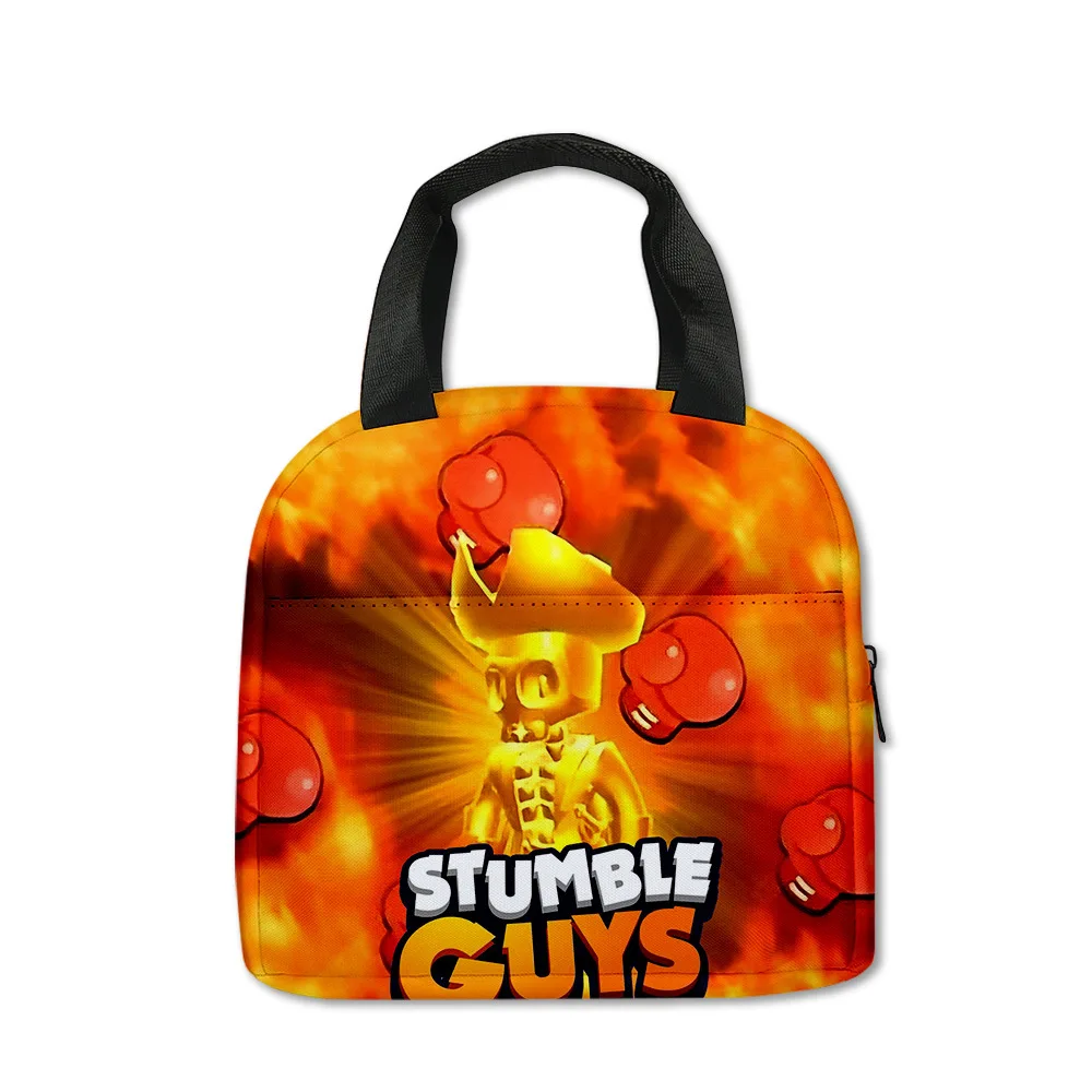 

3D New Stumble Guys Collision Party Lunch Bag Elementary and Middle School Students Portable Ice Bag Children's Anime Meal Bag