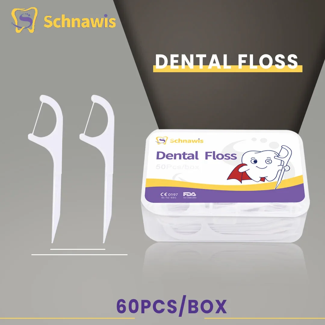 50 м/рулон зубная нить со встроенной катушкой воск нейлоновые фторопласт Macromolecule