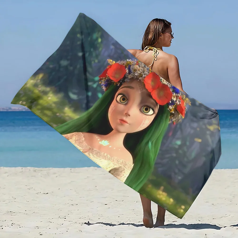 Мультяшная пленка Mavka Пляжное полотенце из микрофибры без песка Быстросохнущее