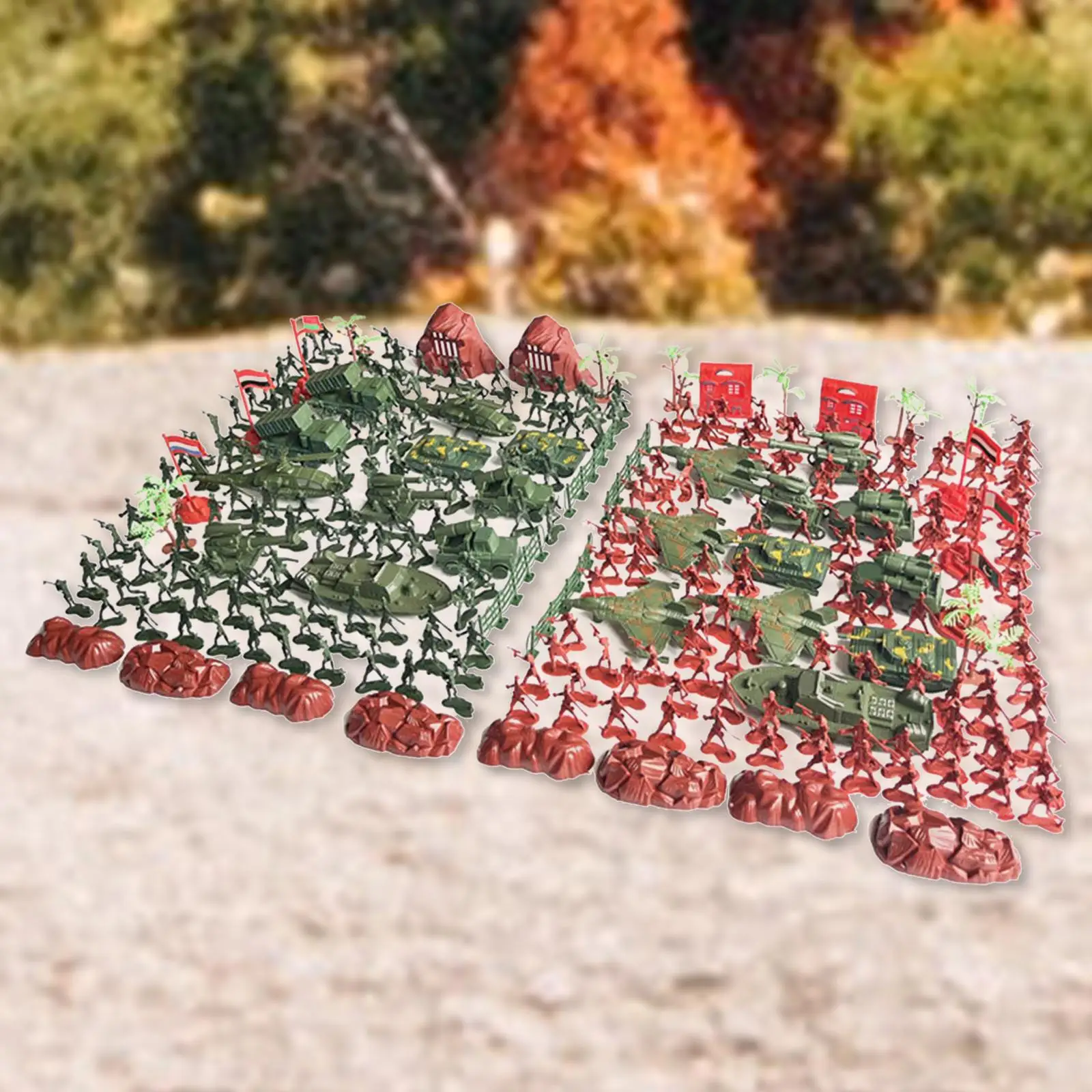 

297Pcs Assorted Soldier Figures Play Set Battle Group Creative Gift Role Playing Entertainment Halloween Dioramas