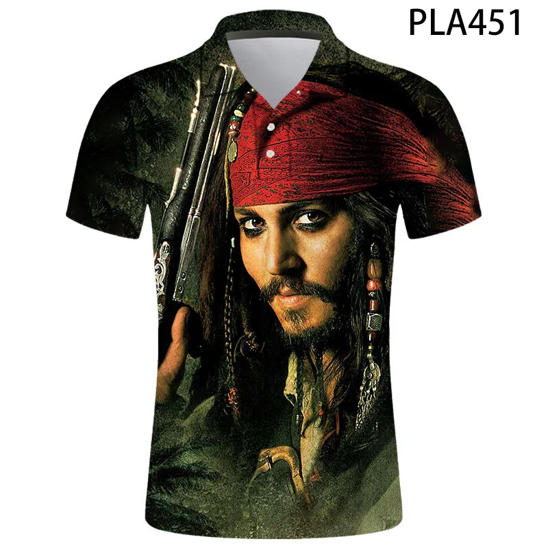 

2020 New Pirates 3D Print Cool Men Polo Shirt Fashion Summer Casual Polo Homme Harajuku Short Sleeve Ropa