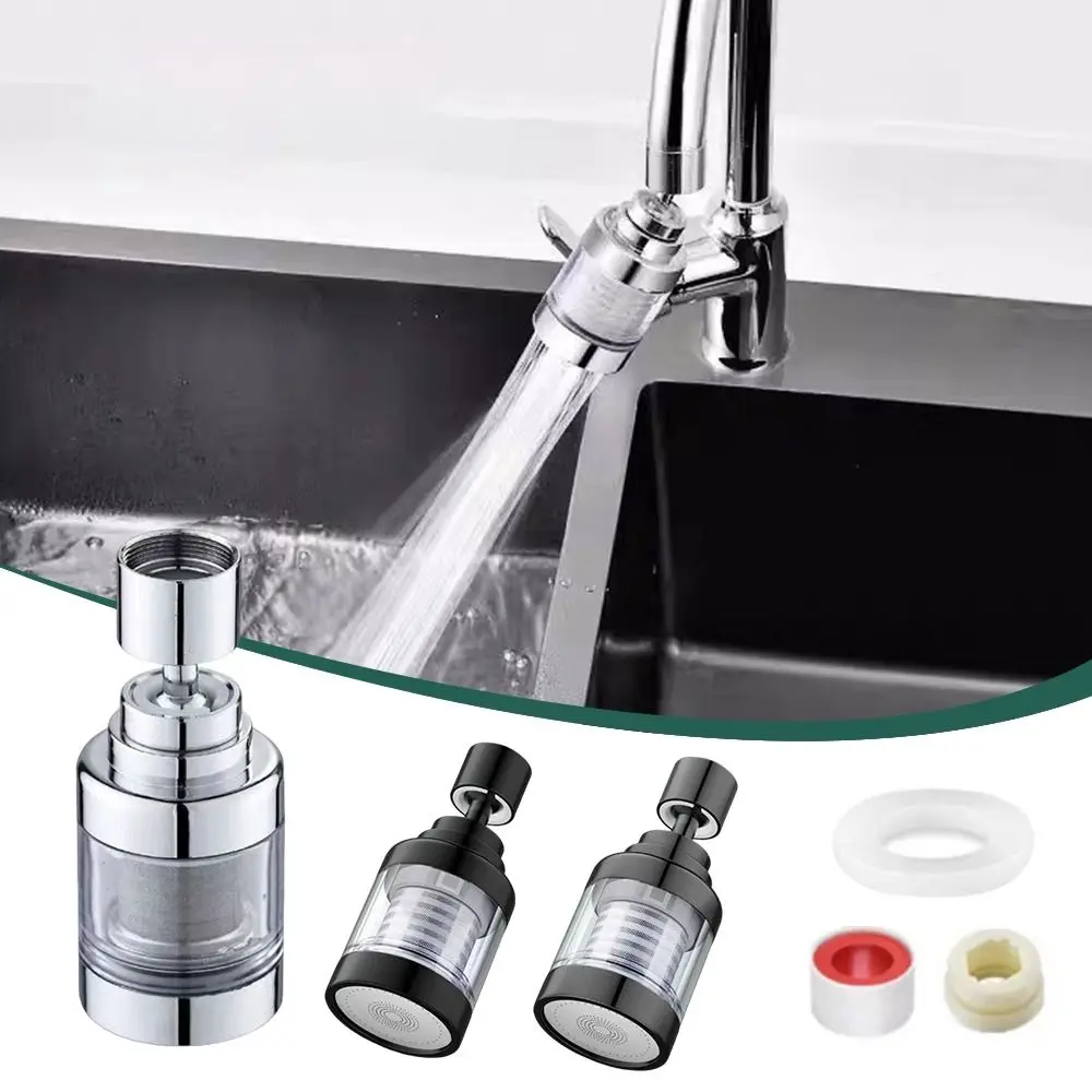 Фото Новый универсальный кухонный смеситель с поворотом на 360 градусов, защитой от брызг, 3 режимами регулировки и функцией очистки воды №3