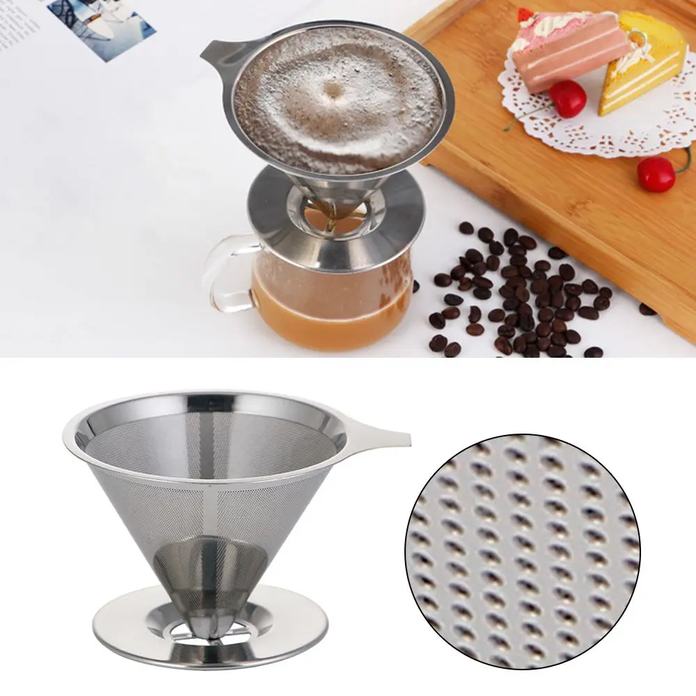 

to Clean Metal Cone Paperless Stainless Steel Slow Drip Coffee Filter Pour Over Coffee Dripper Reusable Coffee Maker