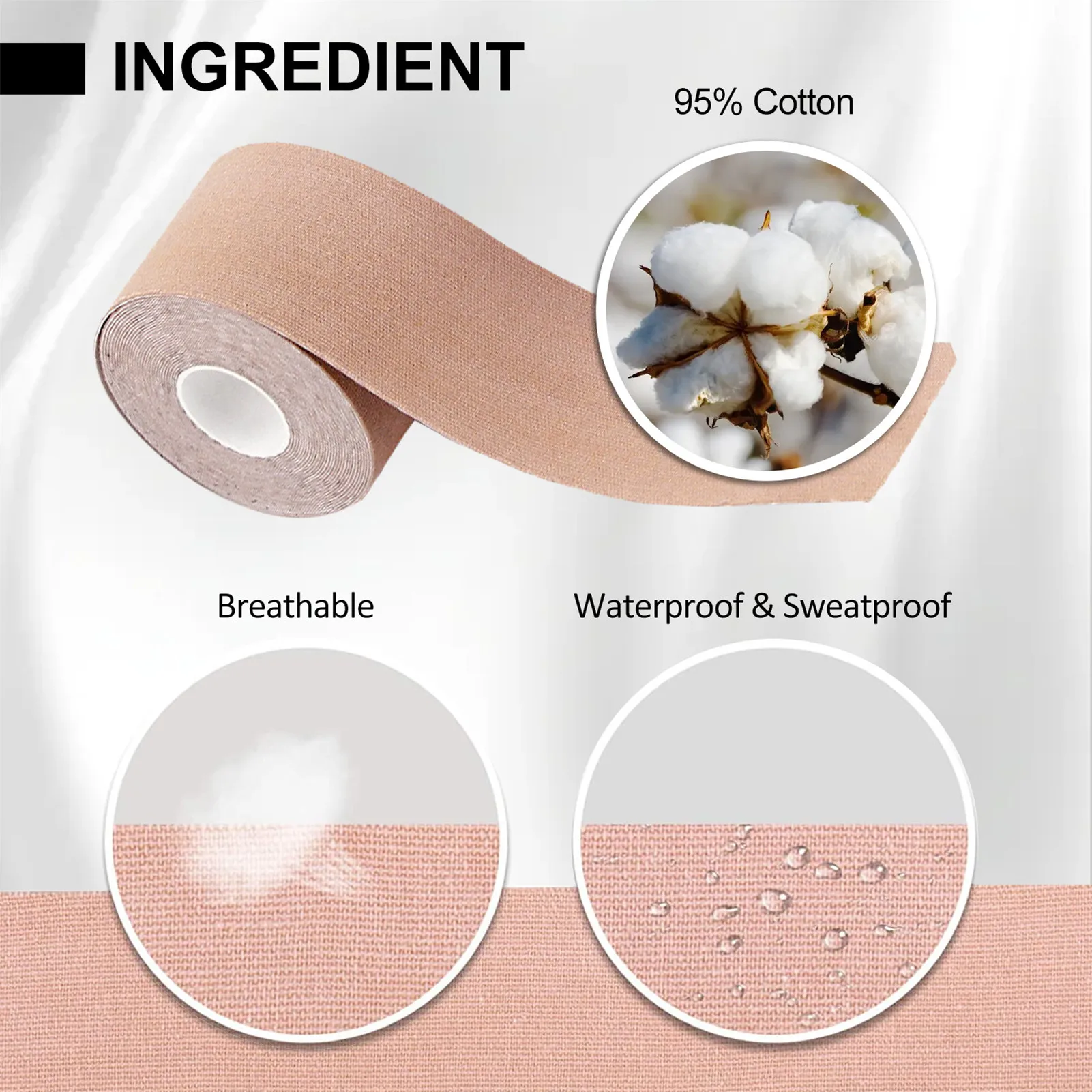 

Invisible Breast Lifting Tape Sweatproof Beige Breast Tape For Breast Lifting And Fashion Comfortable Breast Tape For All Types