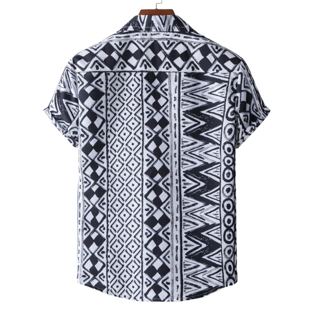 Summer Hawaiian Shirts Men's Top Beach Fashion Casual Short Sleeve Loose Comfortable Breathable Blouses