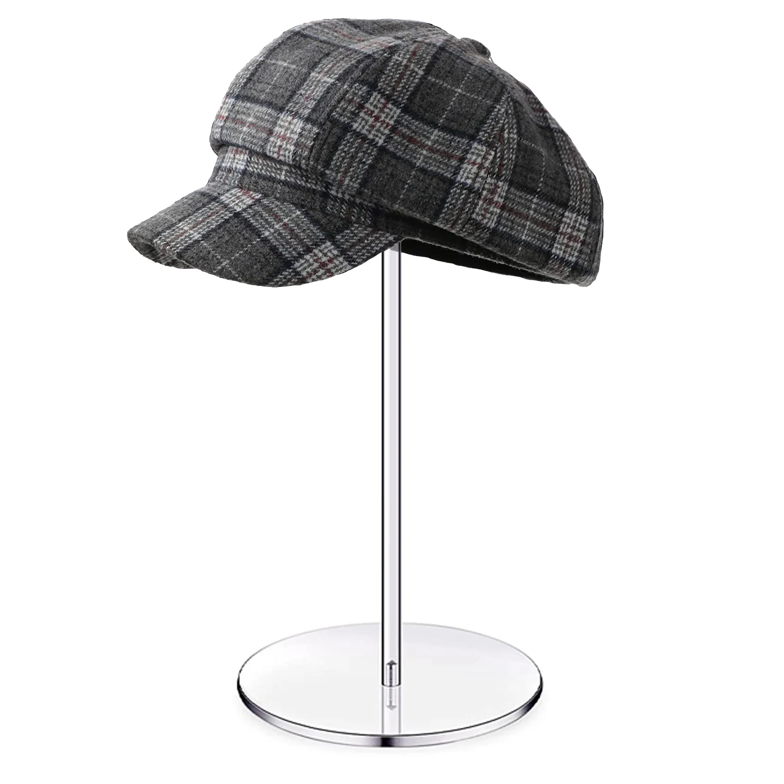 

Clear Acrylic Hat Stand Durable And Sturdy Hat Stand Display Cap Base Stand T-Shape Display Pedestal Riser Stands
