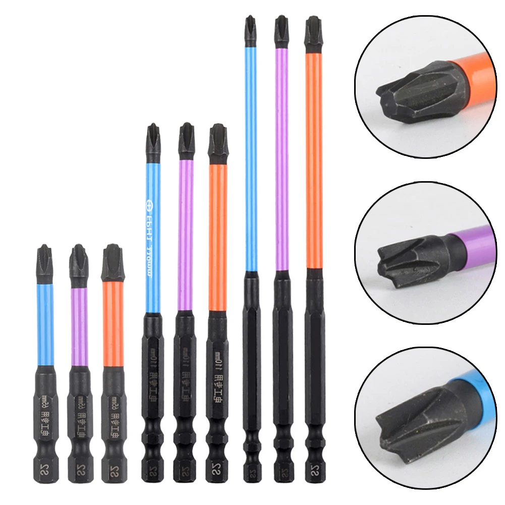

Slotted Cross Screwdriver Special 9pcs Set Alloy Steel HRC63 Hardness Rust Proof For Electrician FPH1 FPH2 FPH3