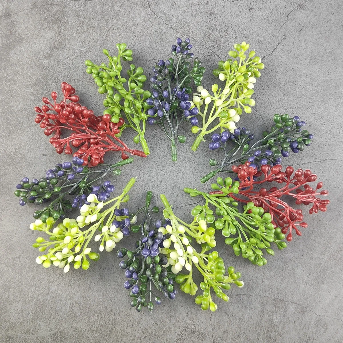 

10Pcs 8x4cm Fake Botany Fruit Moss Wedding Decorative Christmas Decor For Home Diy Party Gifts Box Artificial Flowers Grass Wall