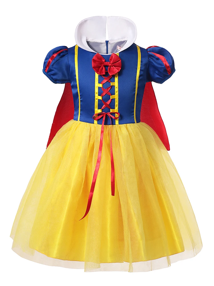 Белоснежное платье принцессы для девочек малышей костюмы на Хэллоуин вечерние